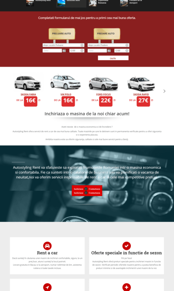 Inovateam web design inchirieri auto 4