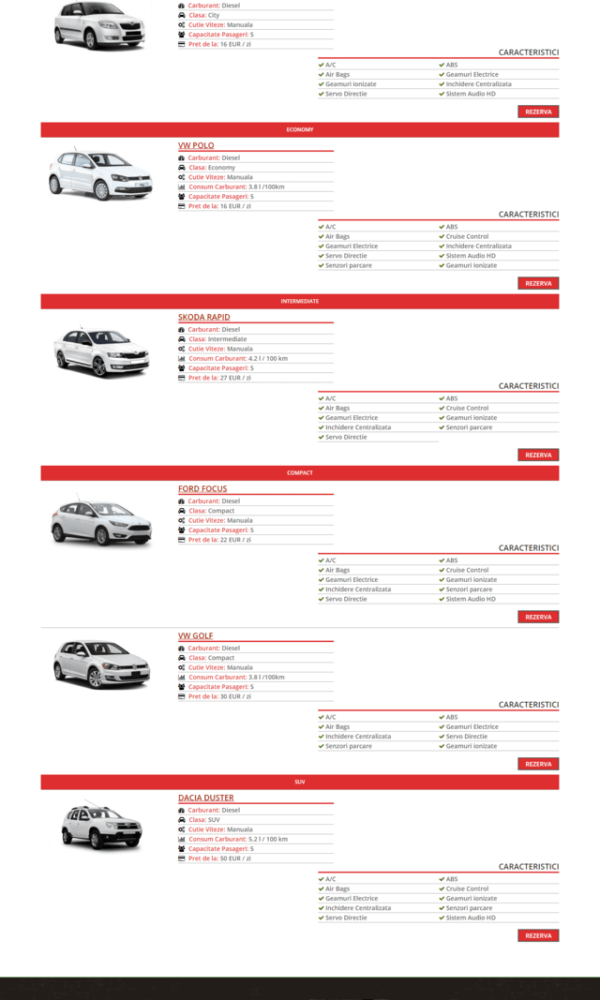 Inovateam web design inchirieri auto 5