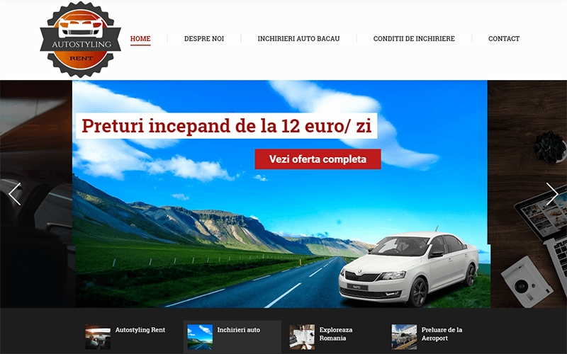 Inovateam web design inchirieri auto
