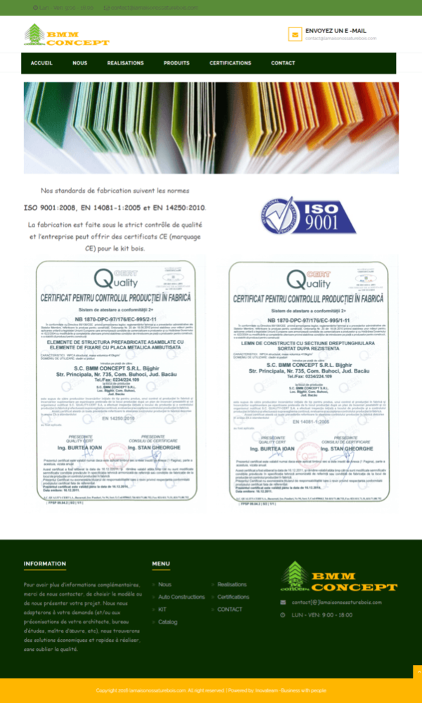 Inovateam web design lamaisonossaturebois 2