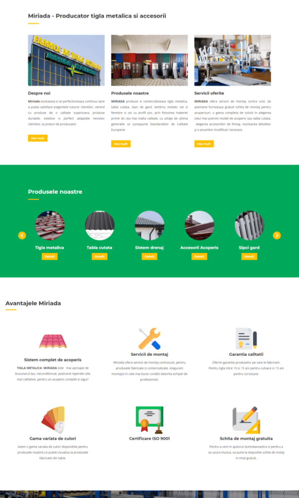 Servicii web design miriada ro 